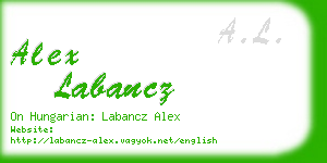 alex labancz business card